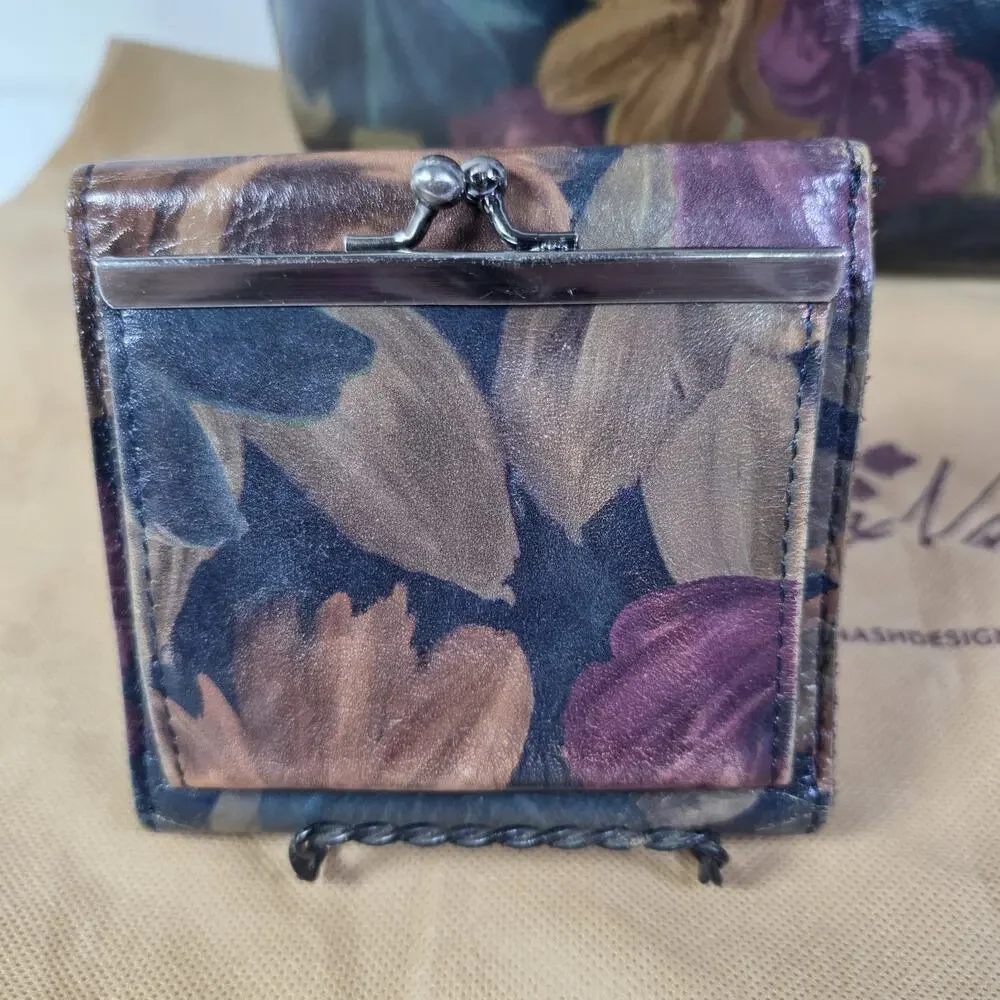 Patricia Nash Eastleigh Tote Peruvian Painting & Reiti Kisslock Wallet 2 pc Set